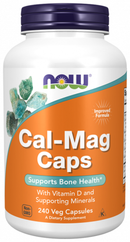 NOW Cal-Mag Caps, Кал-Маг Капс, 240 капсул