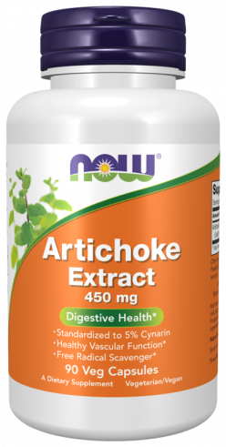 NOW Artichoke Extract 450 mg, Экстракт артишока 450 мг, 90 капсул