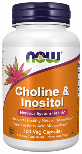 NOW Choline &amp; Inositol, 100 капсул