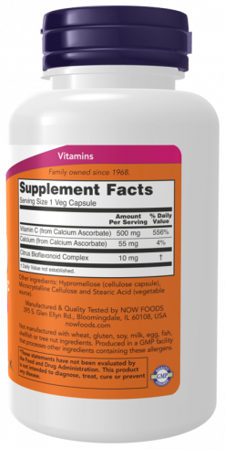 NOW Vitamin C - 500 calcium Ascordate, Витамин С - 500, 100 капсул