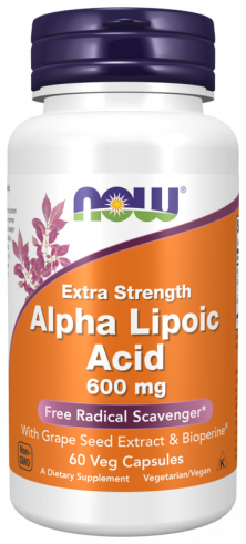 NOW Alpha Lipoic Acid, Альфа-липоевая кислота, 60 капсул