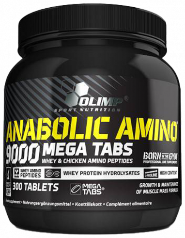 Olimp Sport Nutrition Anabolic Amino 9000 Mega Tabs, Анаболик Амино 9000 Мега Табс, 300 таблеток