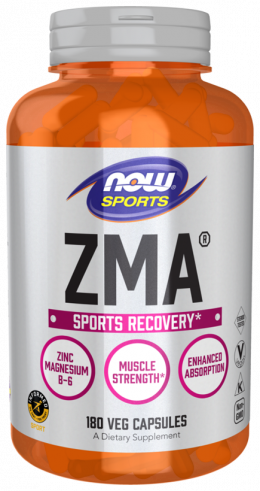 NOW ZMA, ЗМА (Цинк, магний, витамин В-6), 180 капсул