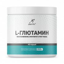 Just Fit Just L-Glutamine, L-Глутамин, 200 грамм