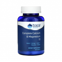 Trace Minerals Complete Calcium &amp; Magnesium 1:1, Комплекс Кальций и Магний 1:1, 120 таблеток
